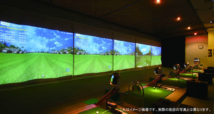 コナミスポーツクラブ札幌のシミュレーションゴルフ打席